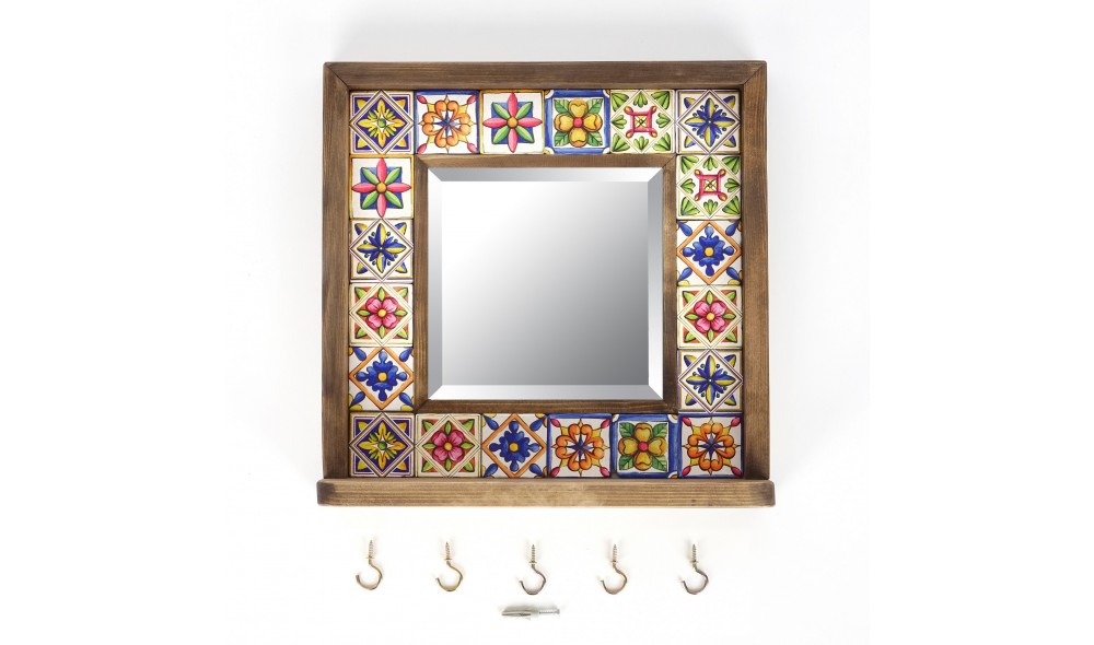 Oglinda, Sto023, Multicolor, 33 x 33 x 8 cm