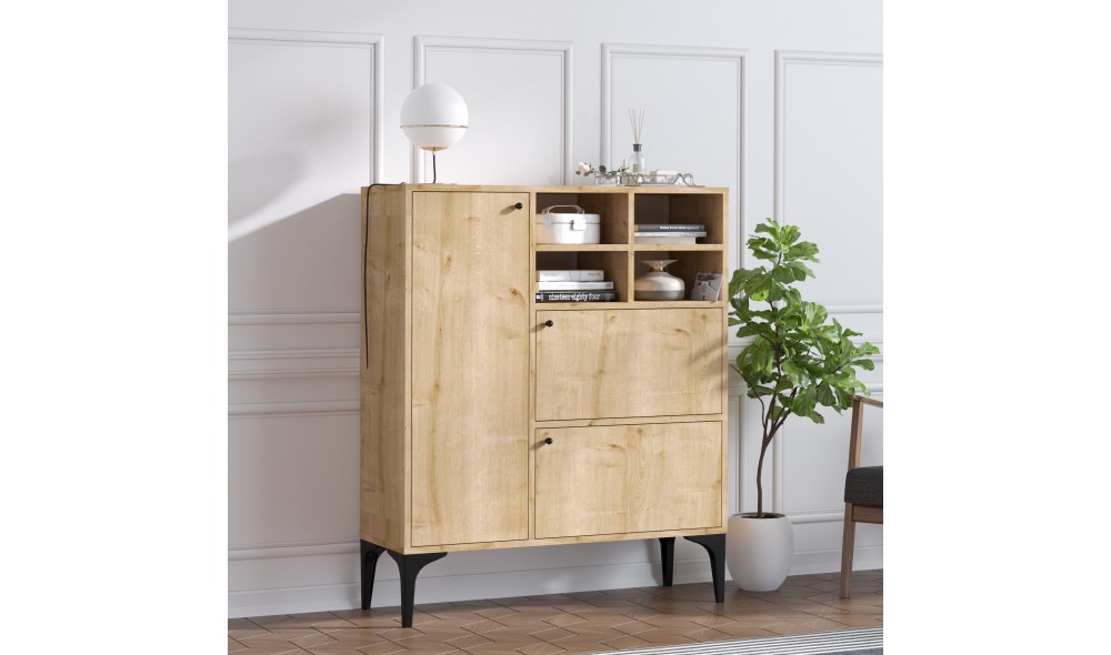 Consola, Ewa, Stejar safir, 100 x 125 x 35 cm