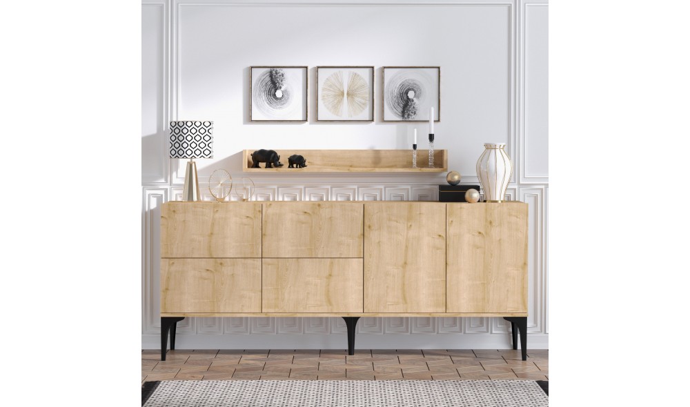 Consola, Stella, Stejar safir, 180 x 55 x 40 cm