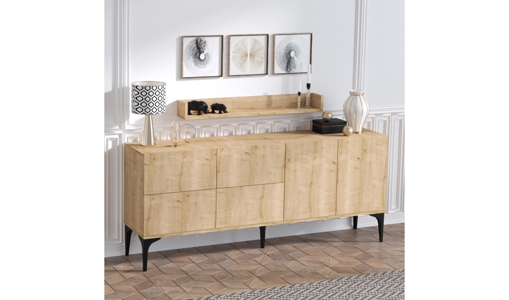 Consola, Stella, Stejar safir, 180 x 55 x 40 cm