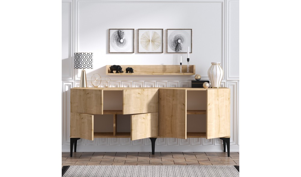 Consola, Stella, Stejar safir, 180 x 55 x 40 cm