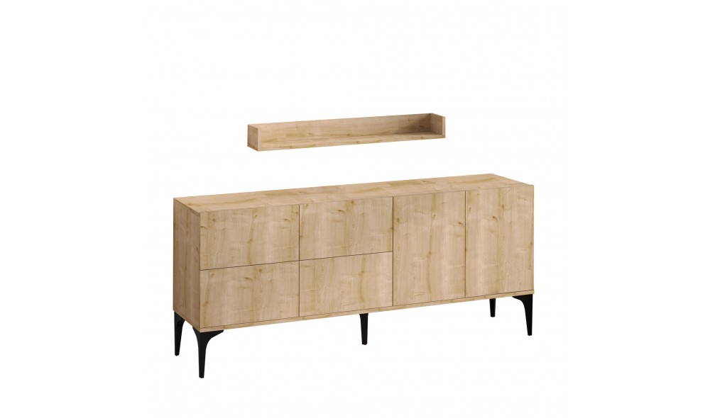 Consola, Stella, Stejar safir, 180 x 55 x 40 cm