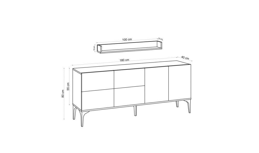 Consola, Stella, Marmura de Carrara, 180 x 55 x 40 cm