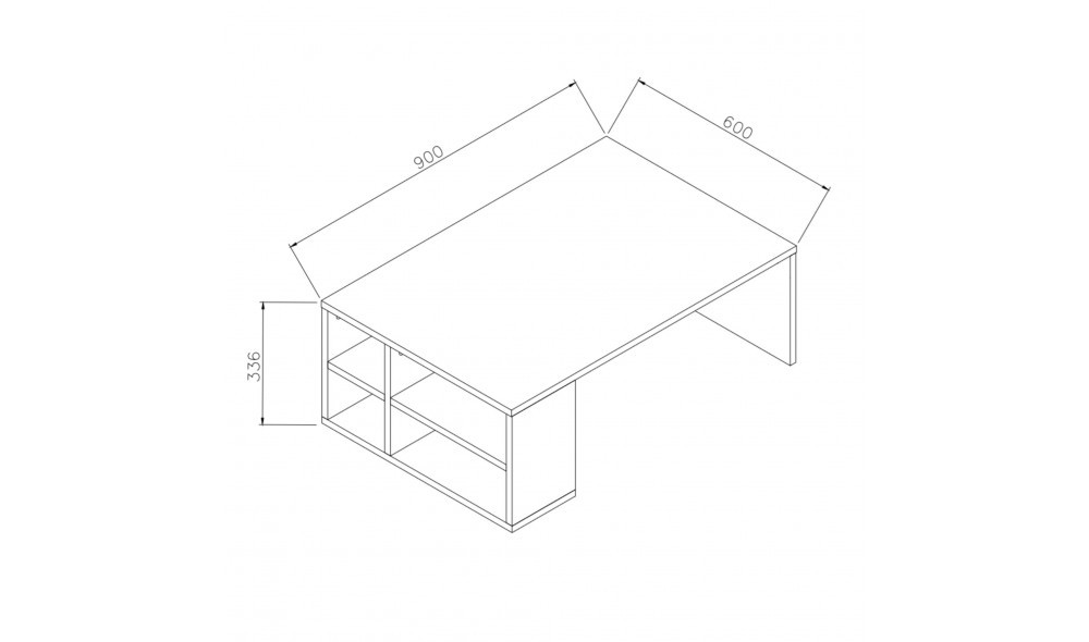 Masuta de cafea Defne - Patara 90 x 33 x 60 cm