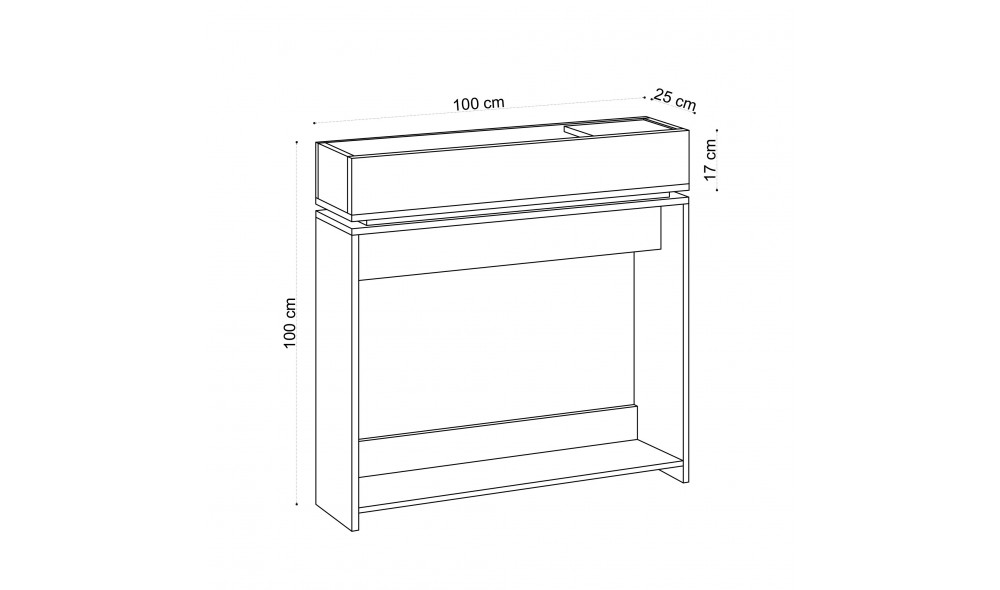 Bufet Puppa - Sapphire Oak 100 x 100 x 25 cm