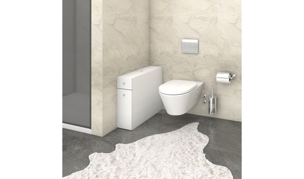 Dulap de baie, Smart, Alb, 20 x 55 x 60 cm