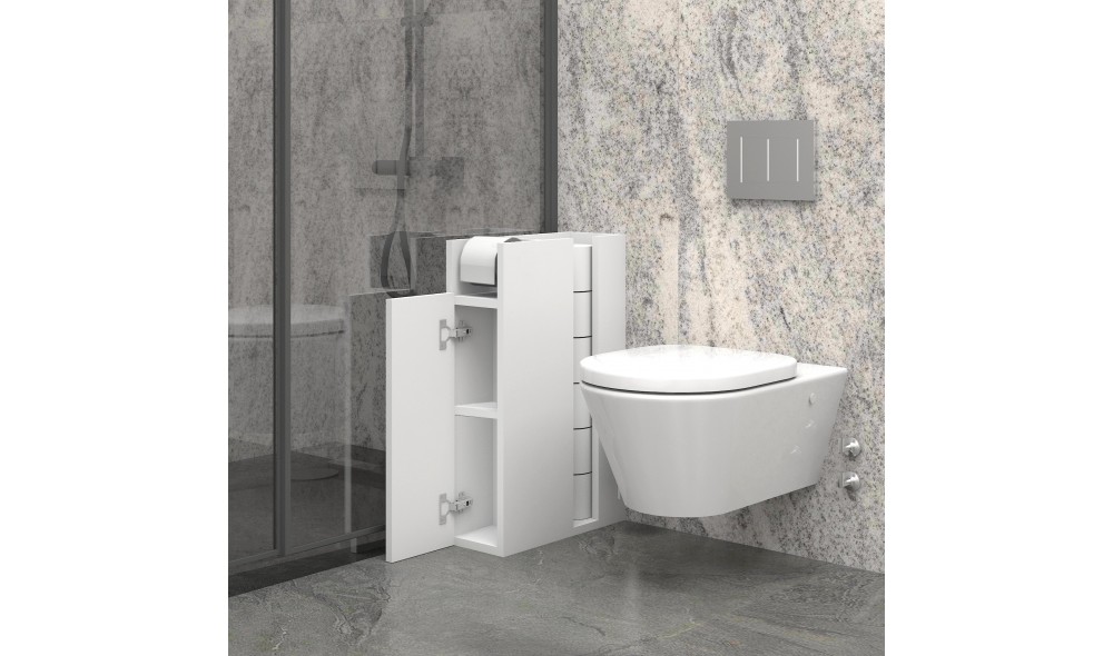 Dulap de baie, Paper, Alb, 42 x 66 x 17 cm