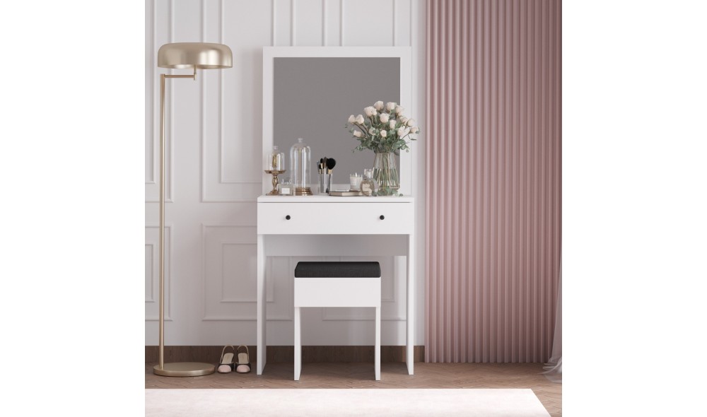 Masa de machiaj, Felix, Alb, 65 x 139 x 35 cm