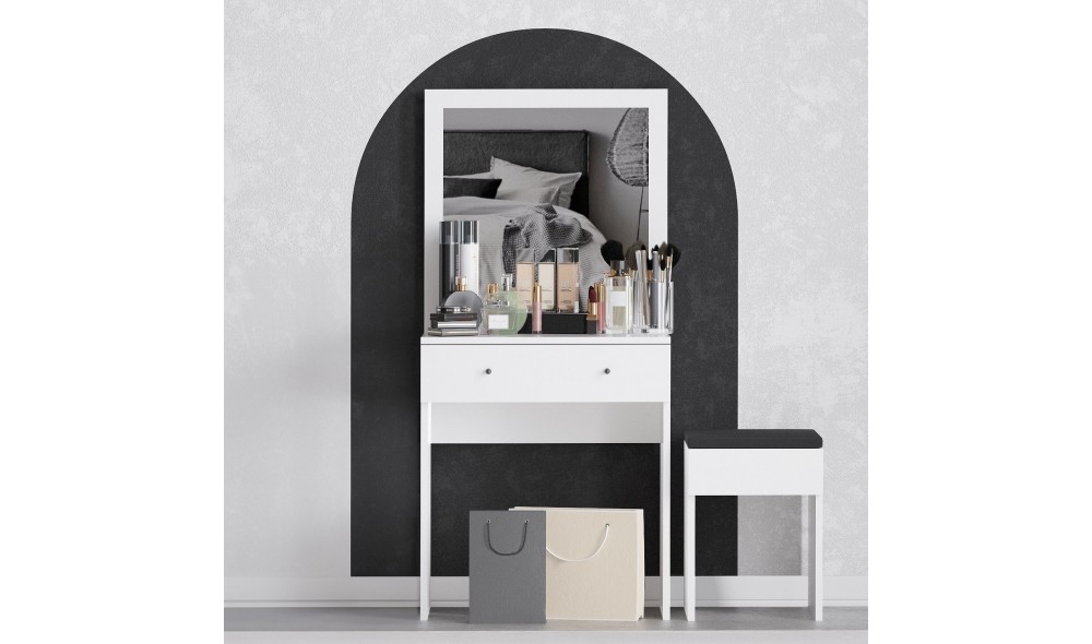 Masa de machiaj, Felix, Alb, 65 x 139 x 35 cm