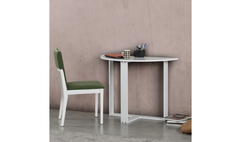 Birou de studiu, Middle, Alb, 106 x 77 x 45 cm