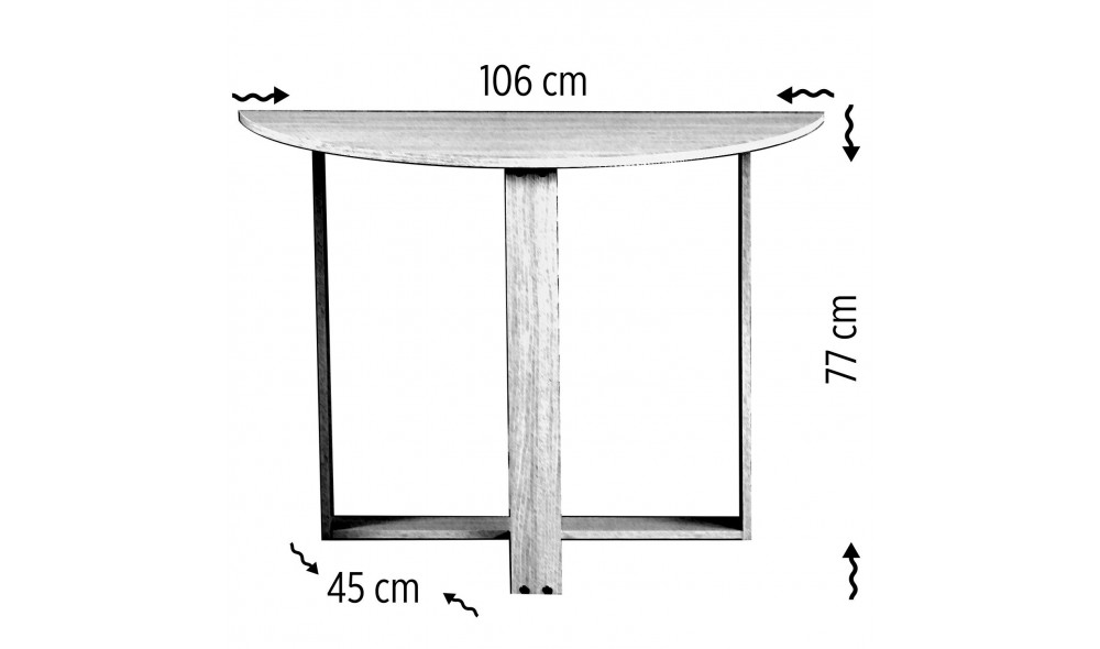 Birou de studiu, Middle, Alb, 106 x 77 x 45 cm