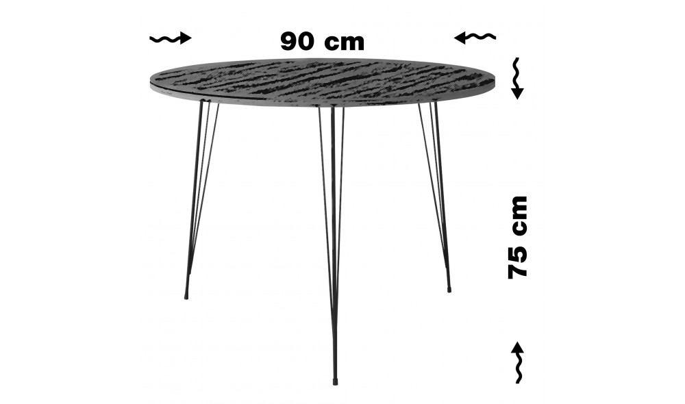 Masa, Sandalf, Stejar caucazian, 90 x 75 x 90 cm
