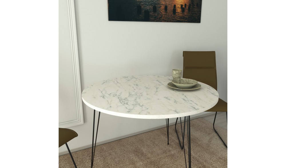 Masa, Sandalf, NegruAlb, 90 x 75 x 90 cm