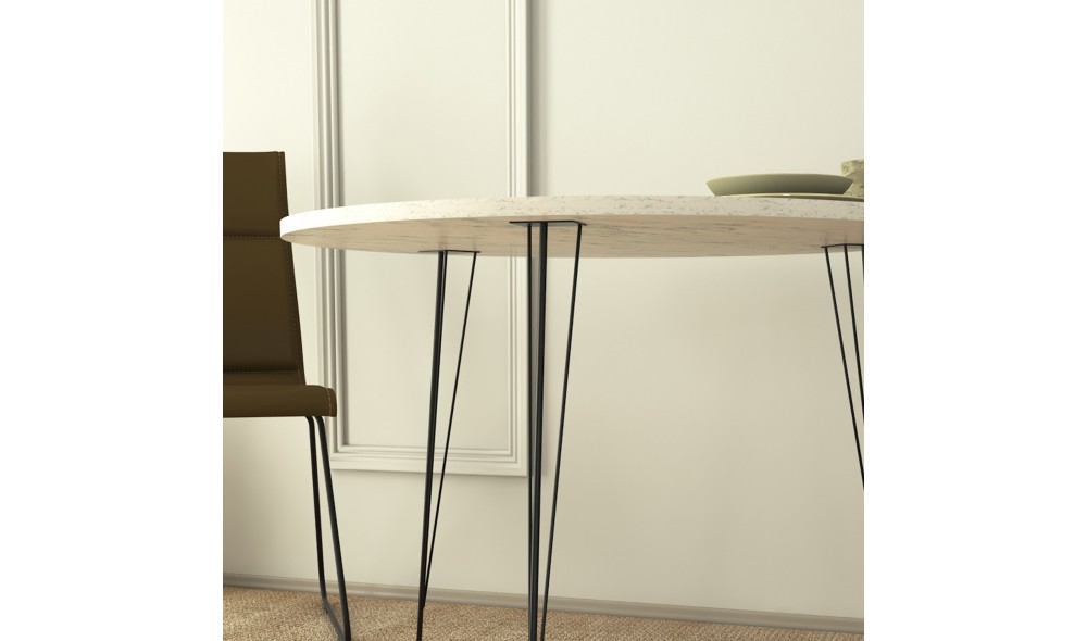 Masa, Sandalf, NegruAlb, 90 x 75 x 90 cm