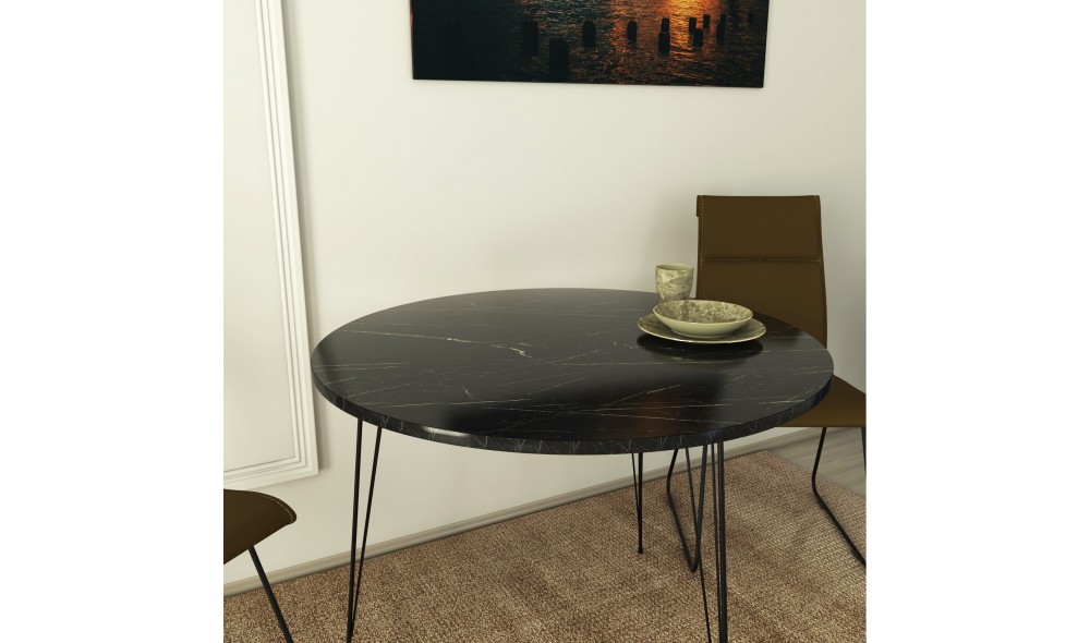 Masa, Sandalf, NegruAlb, 90 x 75 x 90 cm