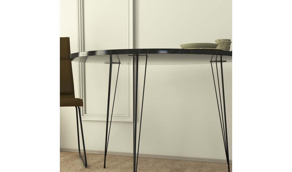 Masa, Sandalf, NegruAlb, 90 x 75 x 90 cm