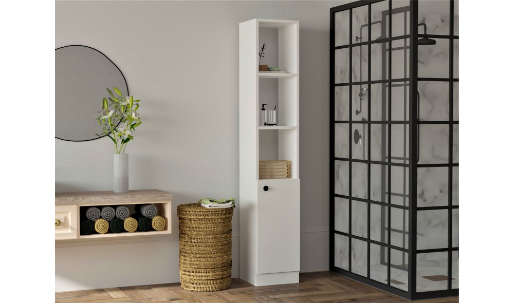 Dulap de baie, Trend, Alb, 30 x 170 x 30 cm