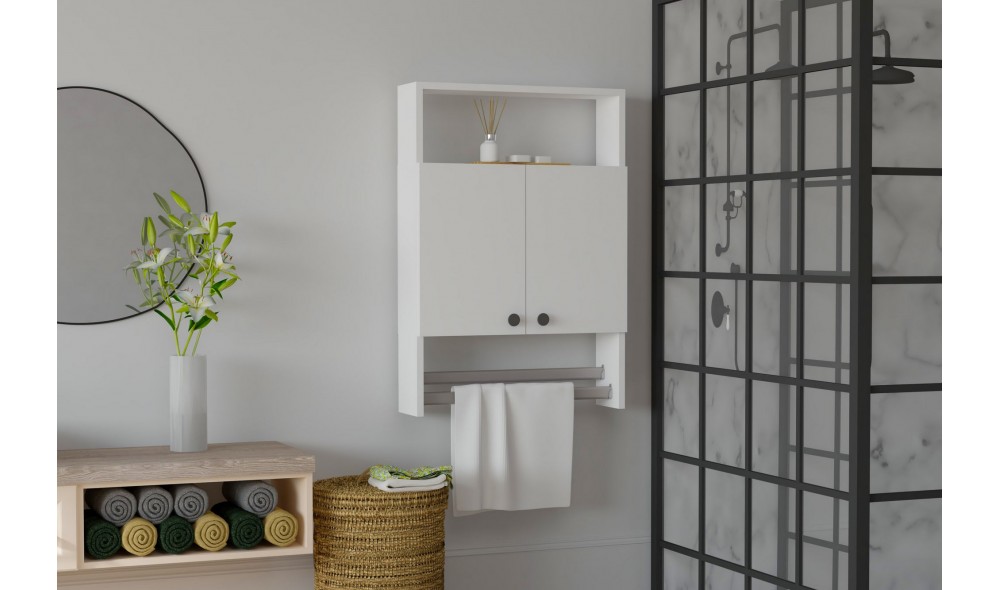 Dulap de baie, Ela, Alb, 60 x 87 x 15 cm
