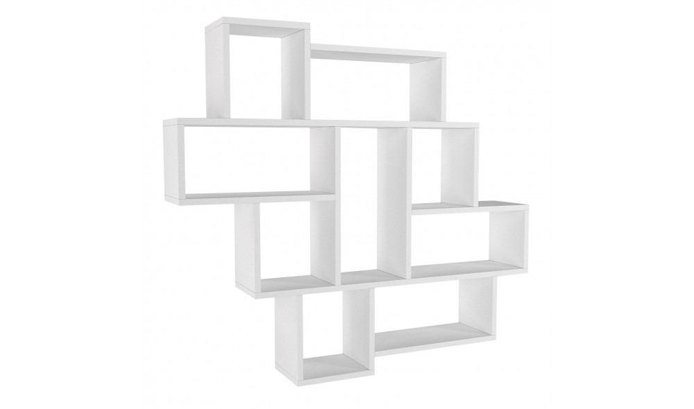 Raft de perete, Parola, Alb, 116 x 104 x 15 cm