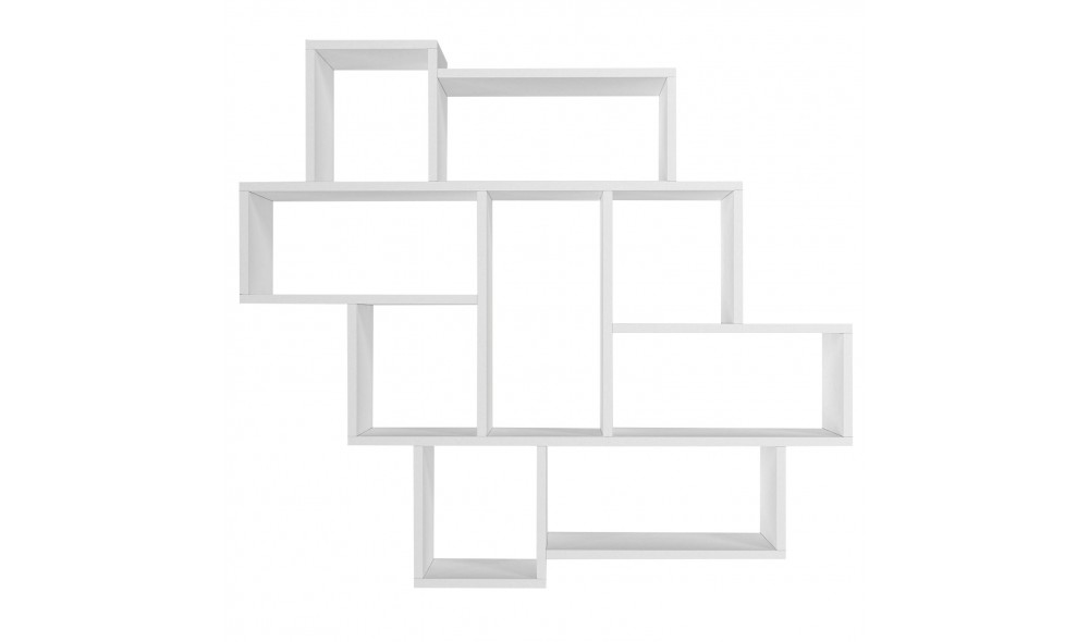 Raft de perete, Parola, Alb, 116 x 104 x 15 cm