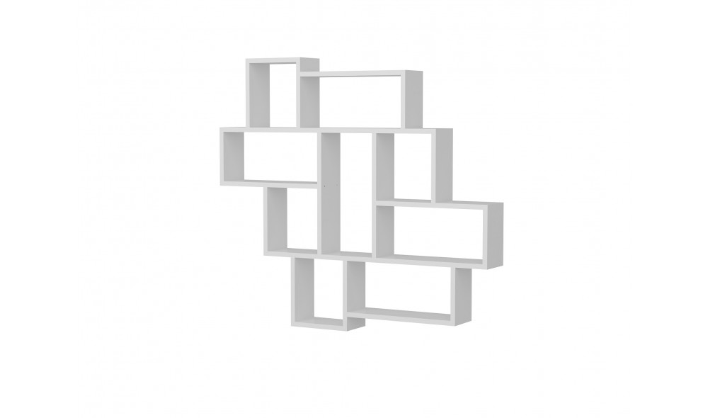 Raft de perete, Parola, Alb, 116 x 104 x 15 cm