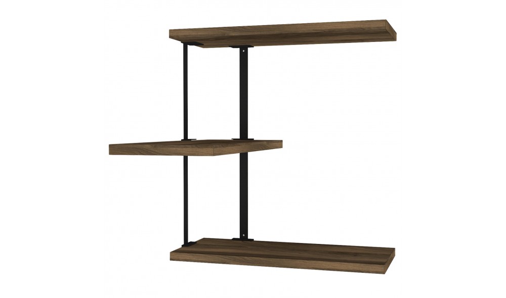 Raft de perete, Frisbi, NucNegru, 45 x 47 x 20 cm