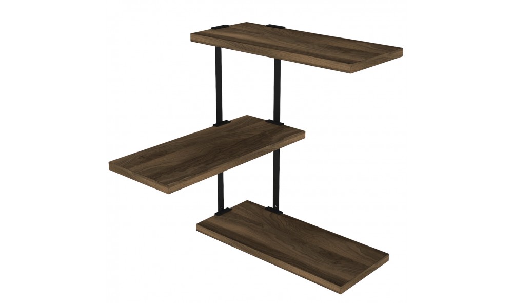 Raft de perete, Frisbi, NucNegru, 45 x 47 x 20 cm