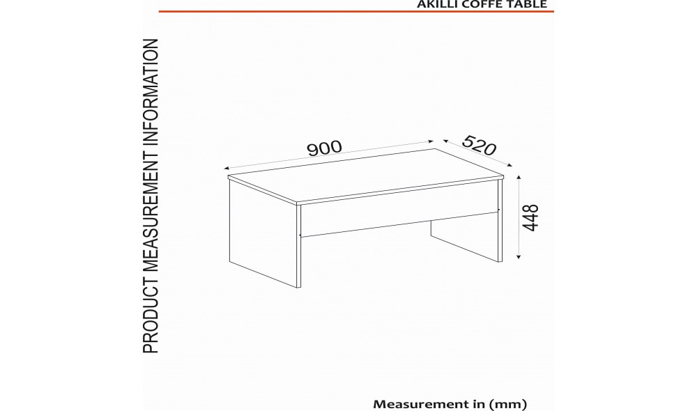 Masuta de cafea, Akilli, Travertin, 90 x 52 x 45 cm