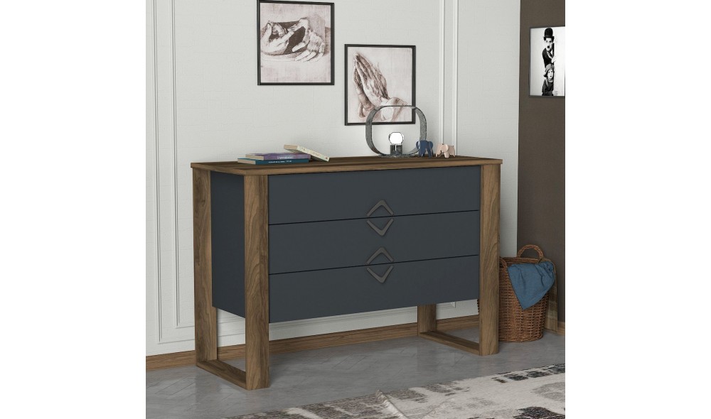 Comoda, Bumerang, NucAntracit, 110 x 76 x 45 cm