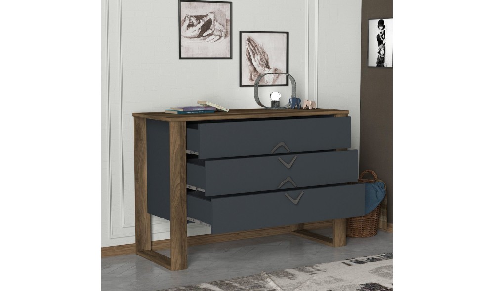 Comoda, Bumerang, NucAntracit, 110 x 76 x 45 cm