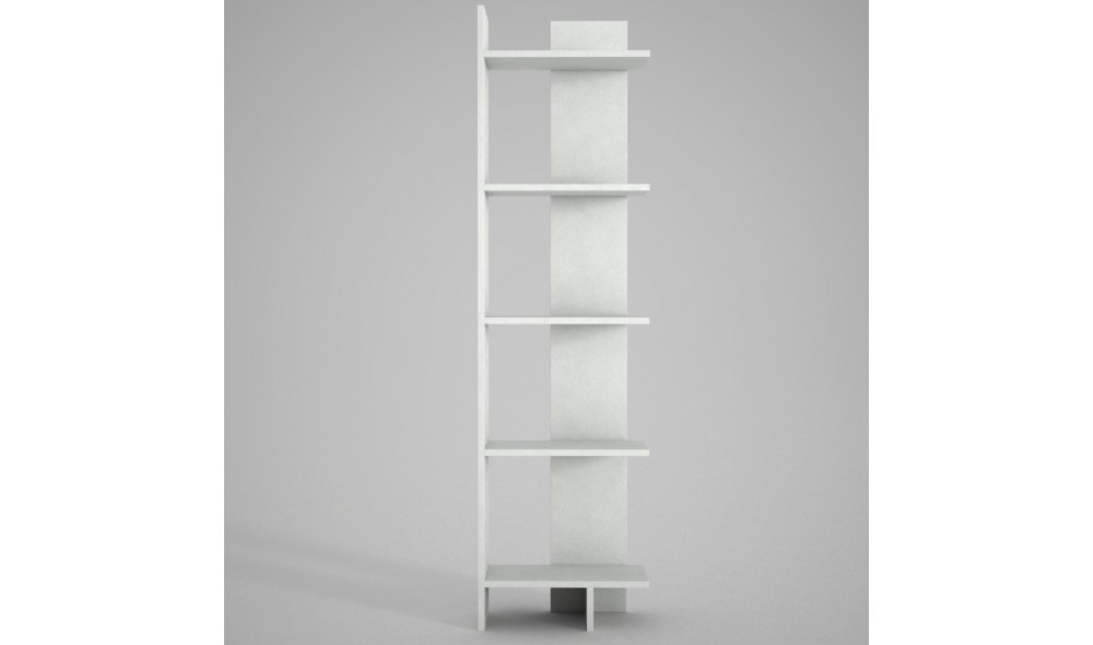 Raft pentru carti, Perla, Alb, 49 x 170 x 22 cm