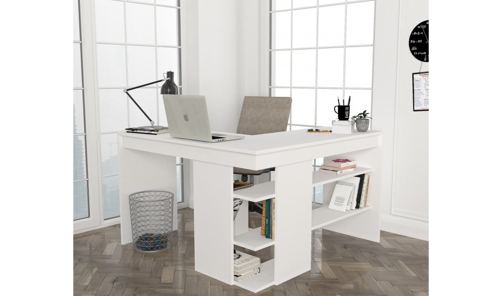 Birou de studiu Stylo - Alb 120 x 73 x 120 cm