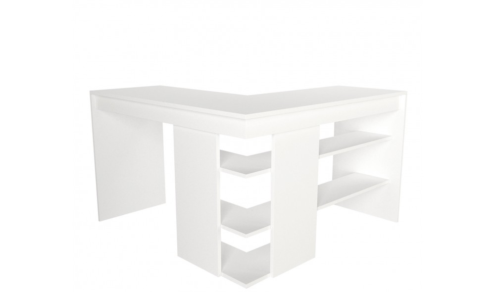 Birou de studiu Stylo - Alb 120 x 73 x 120 cm