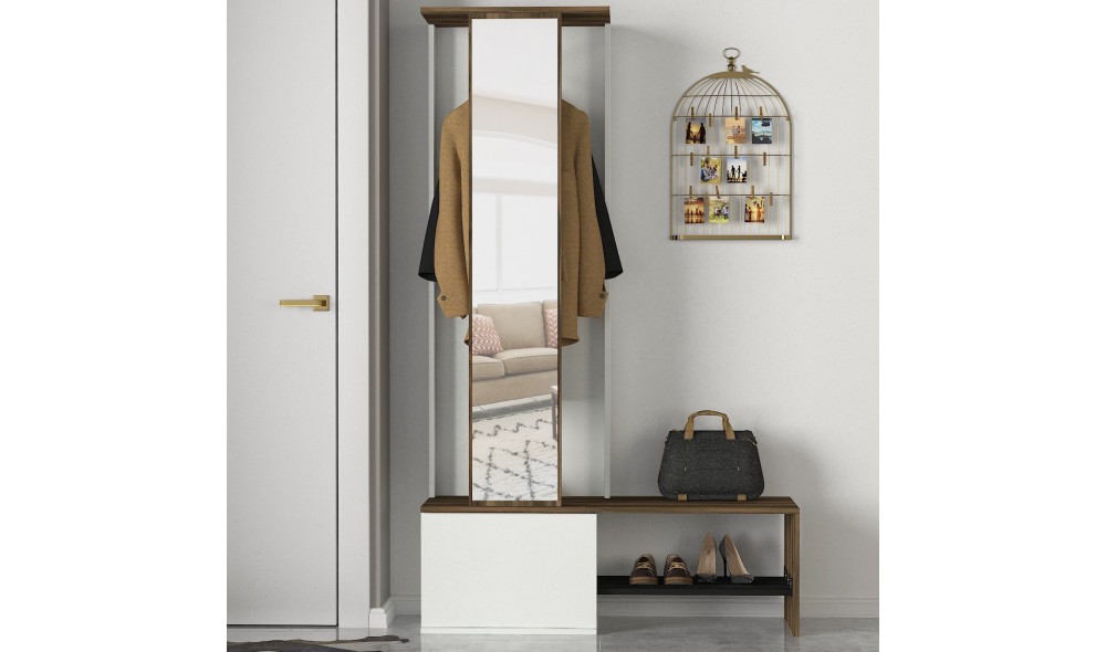 Sala Stand Ponte - Alb, Nuc 120 x 199 x 33 cm