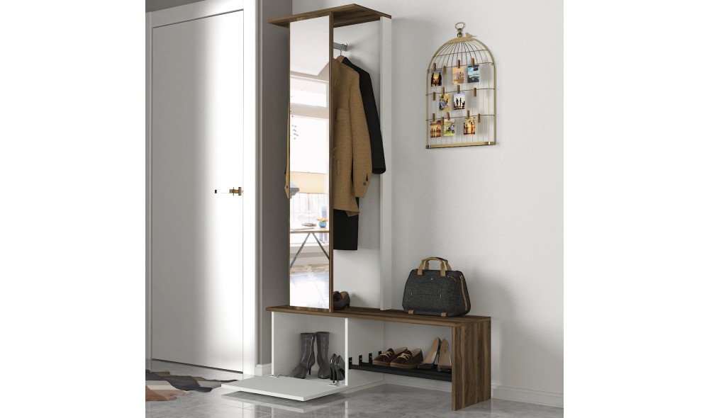 Sala Stand Ponte - Alb, Nuc 120 x 199 x 33 cm