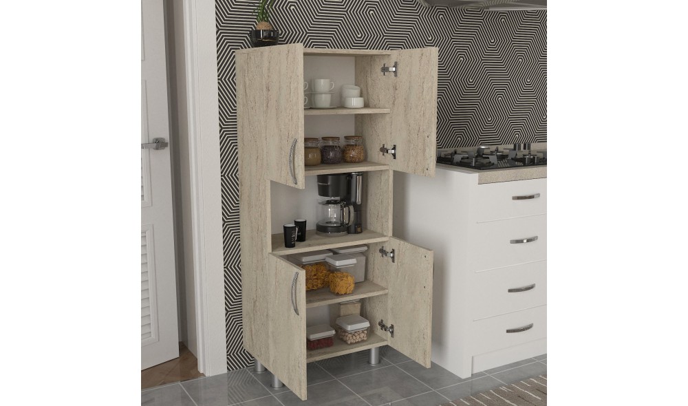 Dulap de baie, William, Travertin, 60 x 140 x 30 cm