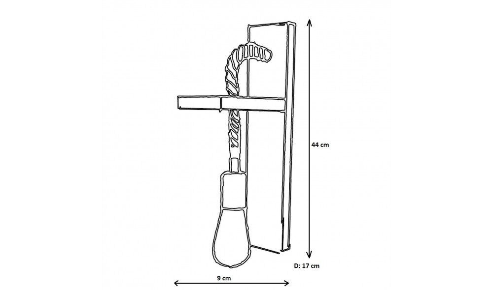 Lampa de perete Aplik 17 17 x 40 x 9 cm