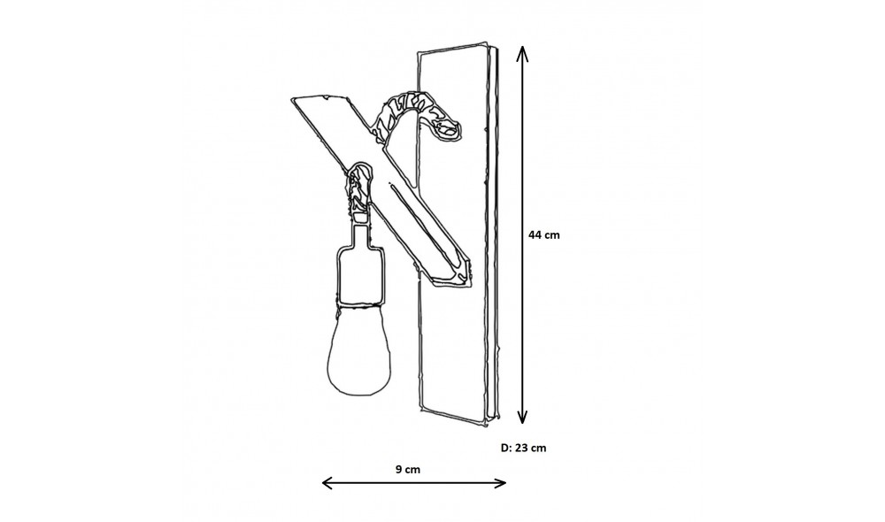 Lampa de perete Aplik 18 23 x 45 x 9 cm