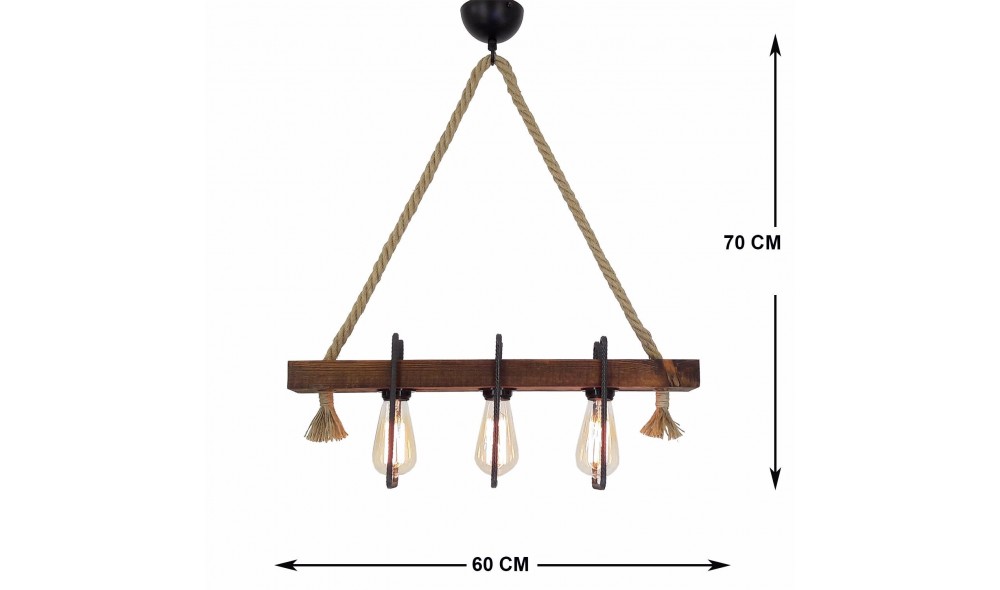 Candelabru Demir Kütük 2 60 x 70 x 10 cm