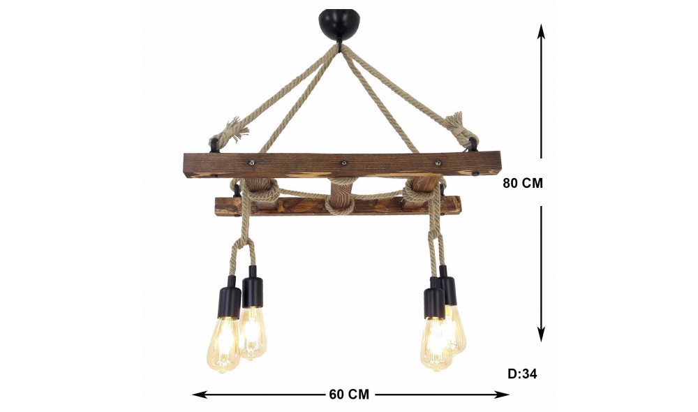 Candelabru Merdiven Halat 3 80 x 60 x 34 cm