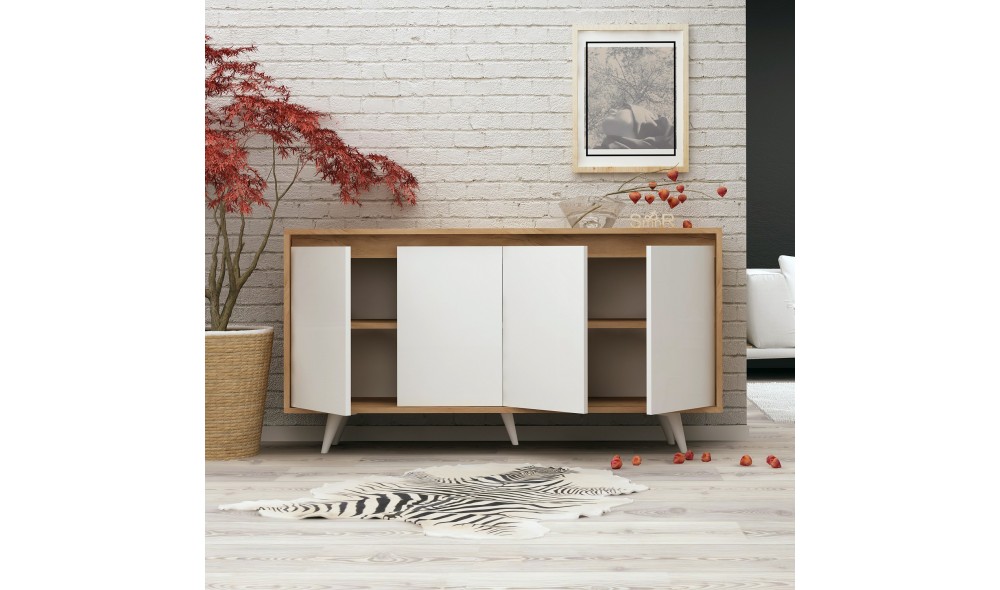 Consola, Shans, StejarAlb, 140 x 86 x 40 cm