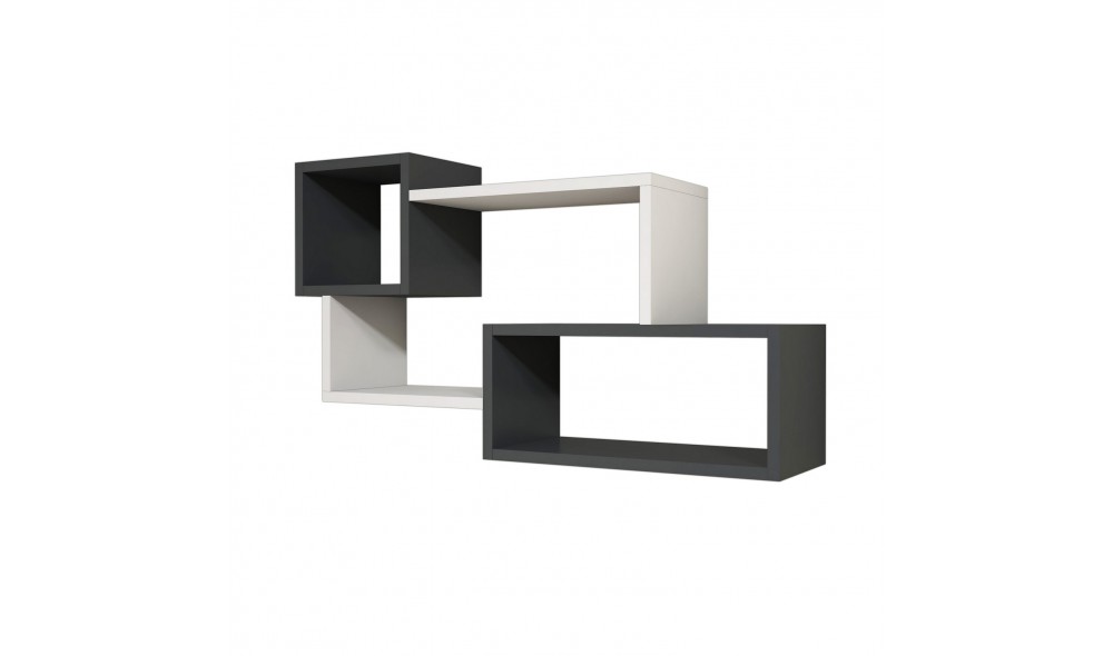 Raft de perete, Afro, AlbAntracit, 91 x 51 x 20 cm