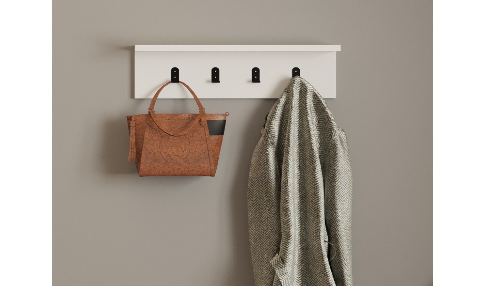 Raft de perete, Ayla, Alb, 60 x 15 x 16 cm