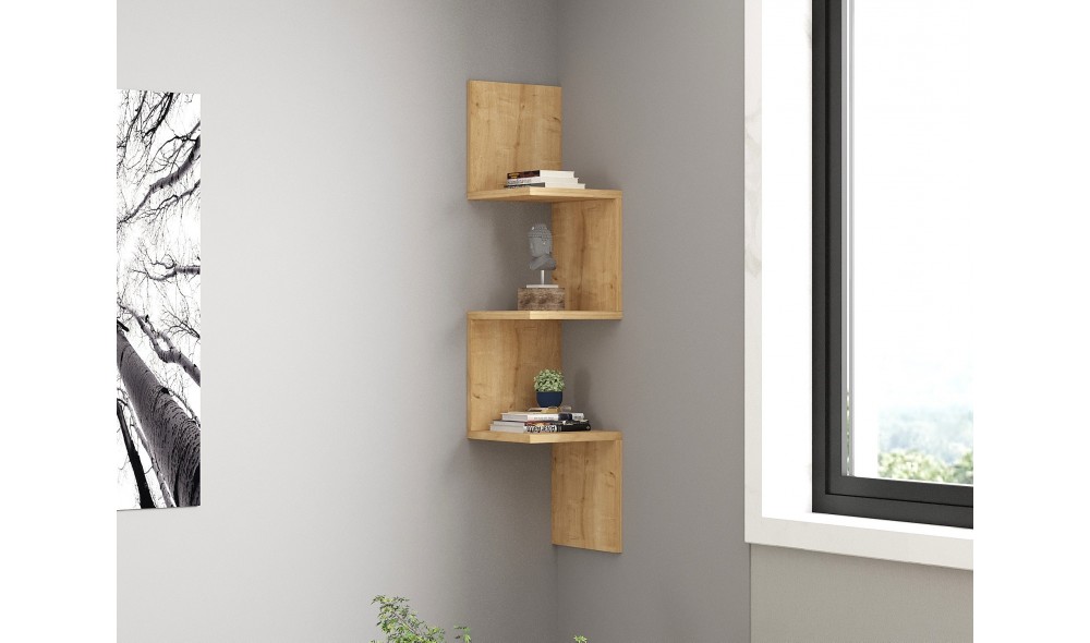 Raft de perete, Zikzak, Safir, 105 x 25 x 25 cm