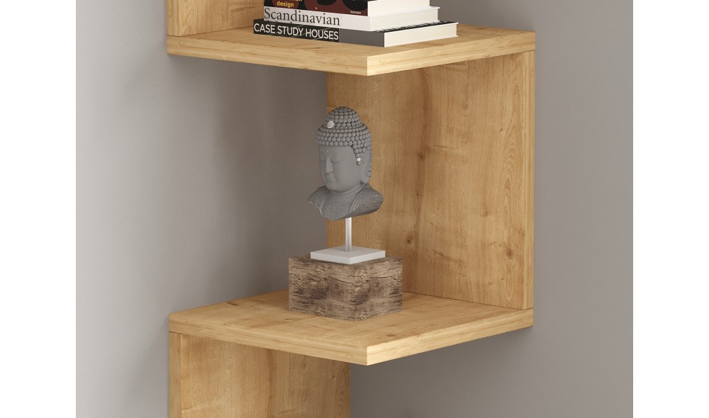 Raft de perete, Zikzak, Safir, 105 x 25 x 25 cm