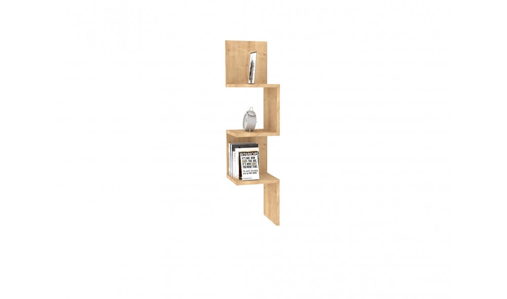 Raft de perete, Zikzak, Safir, 105 x 25 x 25 cm