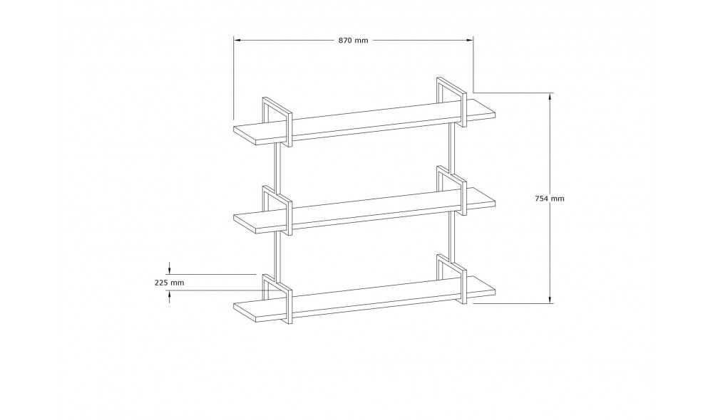 Raft de perete Uras - Alb