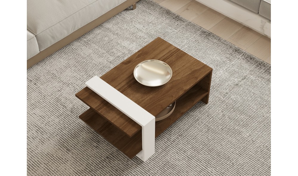 Masuta de cafea, Gaye, NucAlb, 80 x 35 x 50 cm