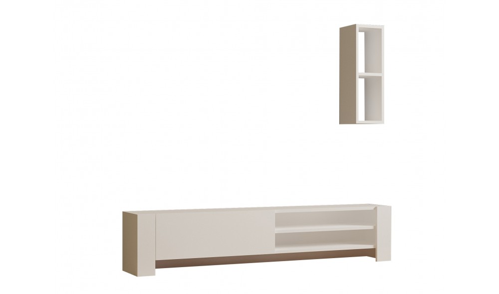 Unitate TV, Naz, Alb, 160 x 33 x 27 cm