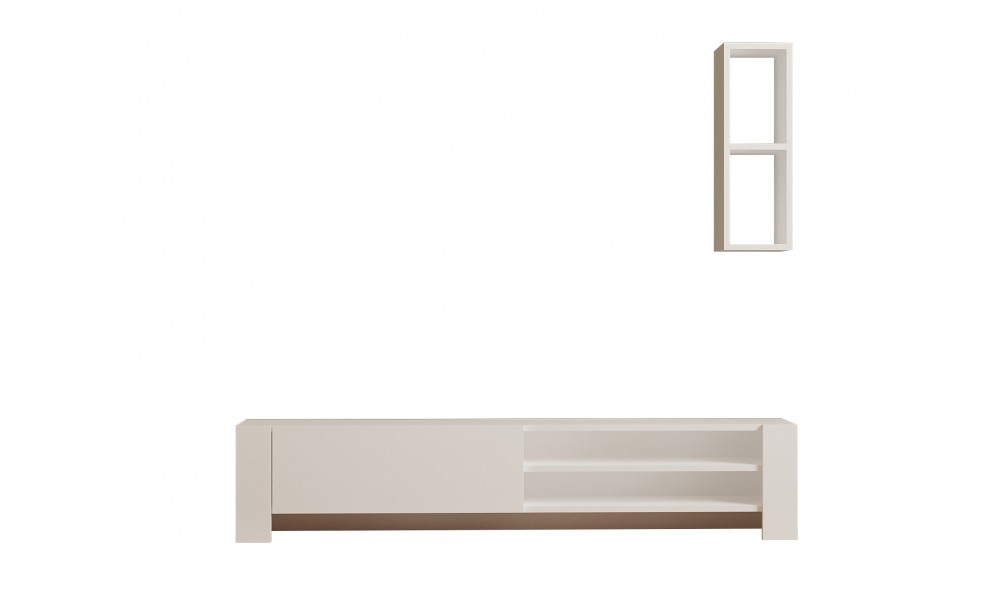 Unitate TV, Naz, Alb, 160 x 33 x 27 cm